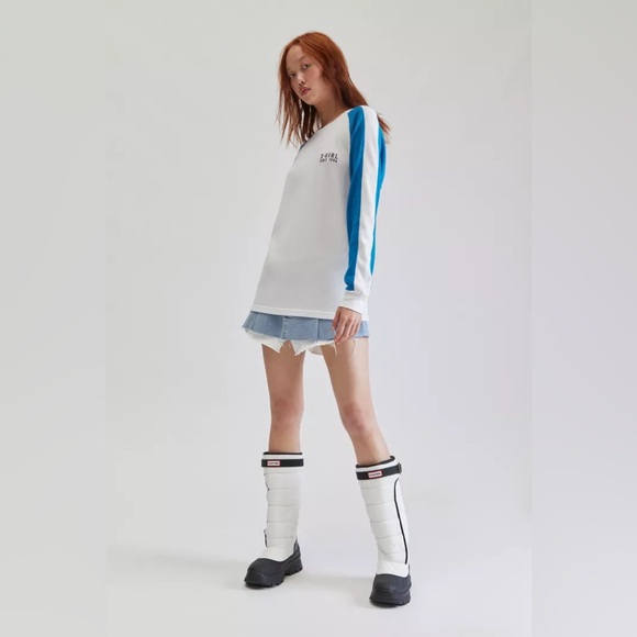 X-GIRL bicolor thermal long sleeve raglan tee - Picture 4 of 8